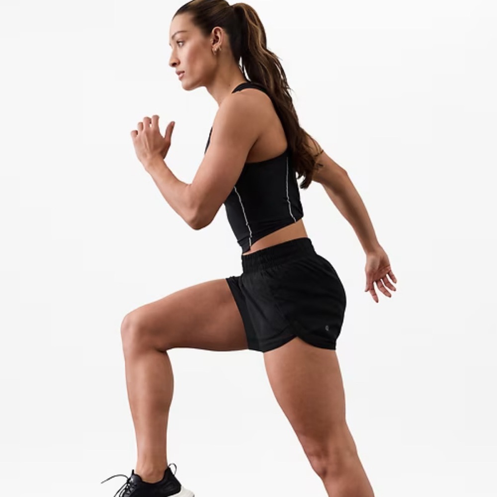 NWOT - 2 Athleta - Mesh Racer 4" Shorts - Black - XS - two item bundle